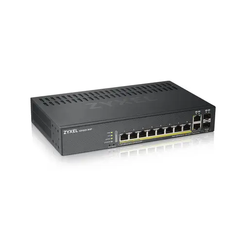 GS1920-8HPV2 Gestionado Gigabit Ethernet (10/100/1000) Energía sobre Ethernet (PoE) Negro - Imagen 1