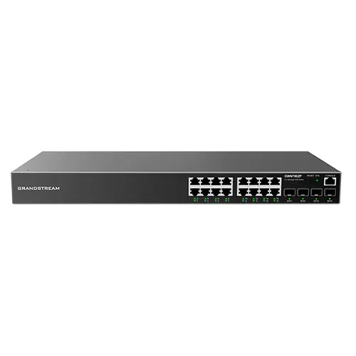 GWN7802P switch Gestionado L2+ Gigabit Ethernet (10/100/1000) Energía sobre Ethernet (PoE) 2U Negro
