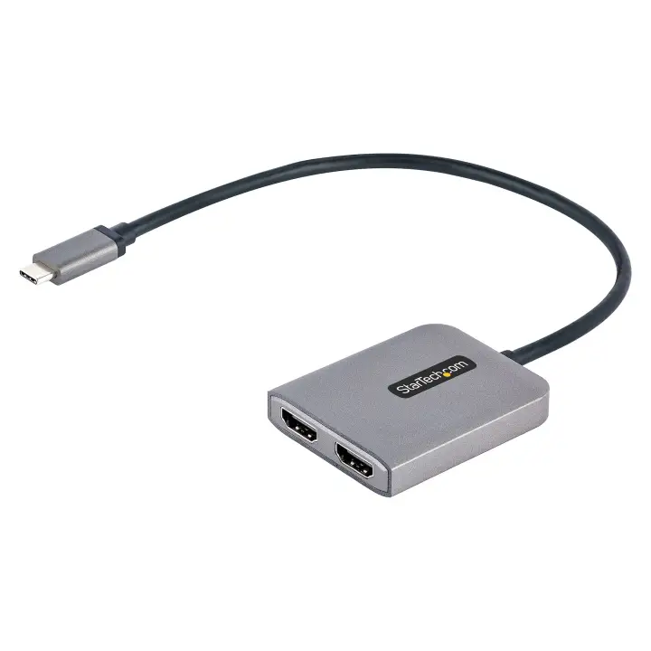 Adaptador USB-C a HDMI Doble - Hub MST USB Tipo C - Divisor Exten..