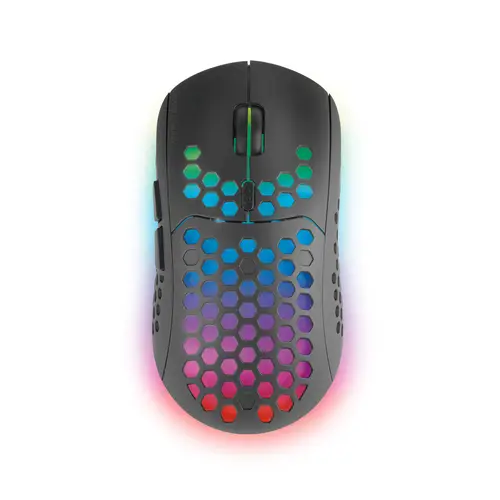MMW3, Ratón Gaming Inalámbrico, RGB Flow, Ultraligero 79g, 3200DPI, Negro - Imagen 1