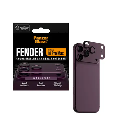 ® Fender Camera Lens Protector Dark Cherry iPhone 18 Pro Max Protector de pantalla 1 pieza(s) - Imagen 5