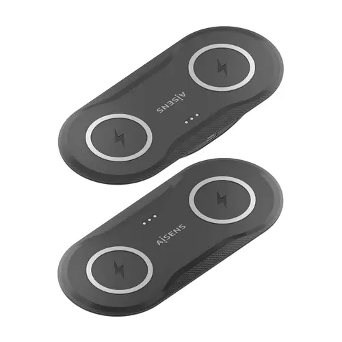 AISENS Cargador Inalambrico USB C 15W 2 en 1 Para Movil Auriculares  Negro - Imagen 4