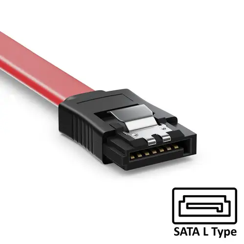 EC1510 cable de SATA 0,3 m SATA 7-pin Negro, Rojo - Imagen 3
