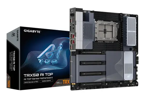 TRX50 AI TOP-2B Placa Base  Procesadores AMD Ryzen Threadripper PRO 7000, VRM digital de 16+8+4 fases, hasta 5200 MHz DDR5, 4 x M.2 PCIe 5.0, Wi-Fi 7, LAN 10 GbE, USB 4 - Imagen 1