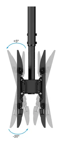 Soporte de Techo para 2 Pantallas 43"-86", Negro - Imagen 5