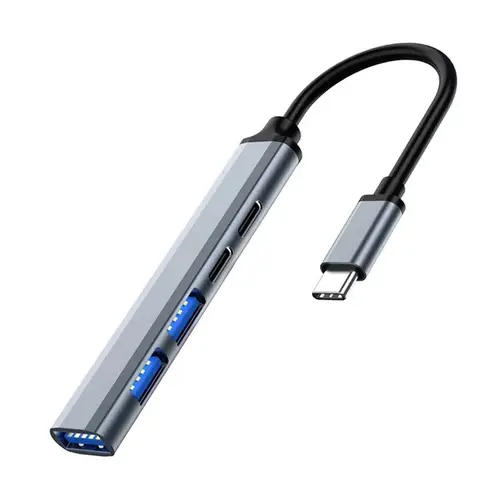 EW1149 hub de interfaz USB 3.2 Gen 1 (3.1 Gen 1) Type-C 5000 Mbit/s Gris, Plata - Imagen 1