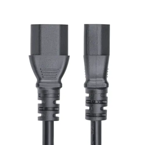 Cable de Extensión de Alimentación C14 a C13 4,5m - Cable de Alimentación C14 a C13 para PDU - Cable Alargador de Alimentación - 15A 250V - 14AWG - Certificación KEMA-KEUR - Imagen 2