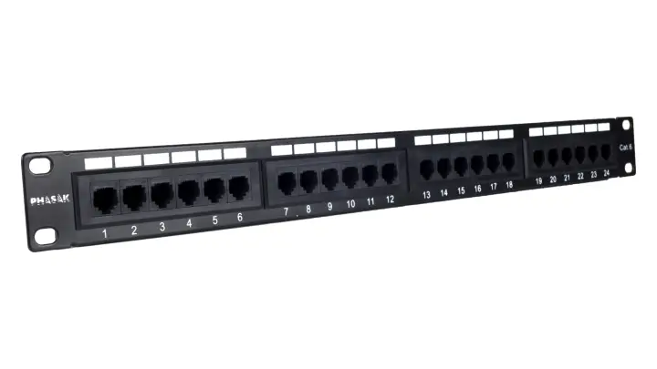 Panel de transferencia 19" 24P Cat.6 UTP RJ45 DUAL 1U - PU 2420