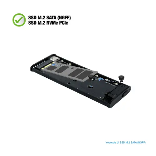 Shinobi Caja externa para unidad de estado sólido (SSD) Negro M.2 - Imagen 5