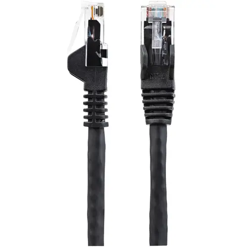 Cable Ethernet CAT6 de 5m - LSZH - Cable de Red de 10 Gigabits de 650MHz y PoE de 100W UTP sin Enganches (Snagless) con Alivio de Tensión - Negro - CAT 6 - ETL - Imagen 3