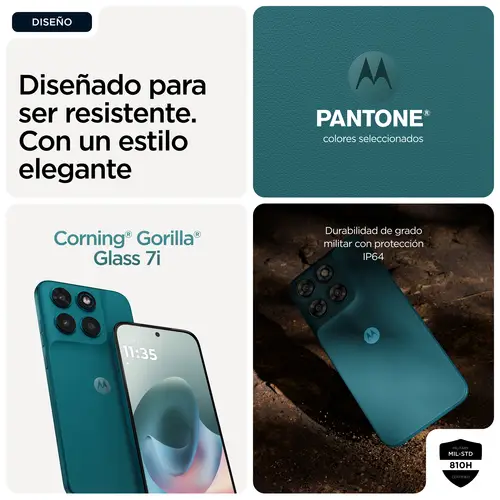 moto g77 17,3 cm (6.8") Ranura híbrida Dual SIM Android 16.0 5G USB Tipo C 8 GB 512 GB 5200 mAh Verde - Imagen 9