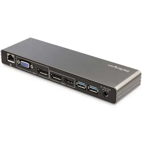 Dock Thunderbolt 3 - Docking Station Thunderbolt 3 de Dos Monitores DisplayPort HDMI y VGA 1080p para Portátil - Replicador de Puertos con Entrega de Alimentación PD de 85W y Carga - Ethernet - 2x USB-A - para Windows y Mac - Imagen 2
