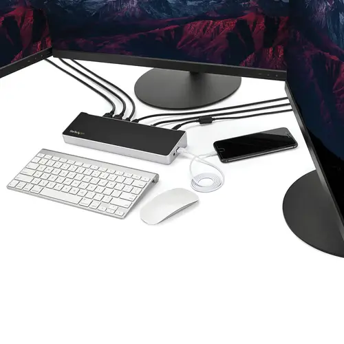 Dock USB-C para 3 Monitores 4K - Hub Ladrón de 5 Puertos USB 3.2 5Gbps - HDMI y DisplayPort - Mac y Windows - Docking Station - PD 100W - Imagen 5