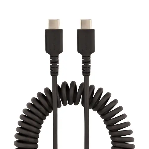 Cable de 1m de Carga USB C a USB C, Cable USB Tipo C Rizado de Carga Rápida y Servicio Pesado, Cable USB 2.0 USBC, de Fibra de Aramida Resistente, Negro - Imagen 4
