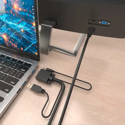 Cable Conversor SVGA+Audio a HDMI, SVGA/M+Jack 3.5/M+USB-A/M-HDMI A/M, Negro, 1.5m - Imagen 4