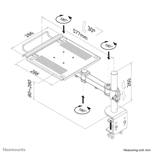 NOTEBOOK-D100 Soporte de brazo para portátil 10-22" - Imagen 11