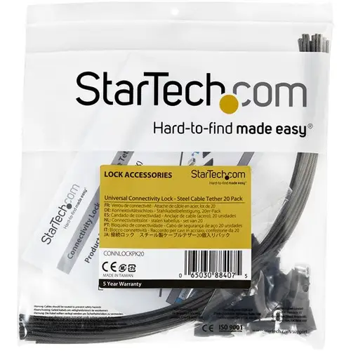 Cables de Seguridad de Doble Lazo - Paquete de 20 - de Acero - Ajustable - Imagen 6
