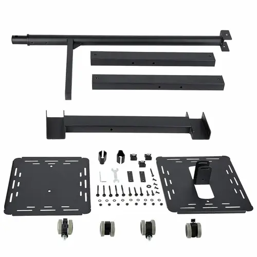 Soporte Móvil para Proyector y Ordenador Portátil - Carrito de Servicio Pesado para Proyector (2 Estantes) - de Altura Ajustable para Presentaciones - con Ruedas Bloqueables - Imagen 12