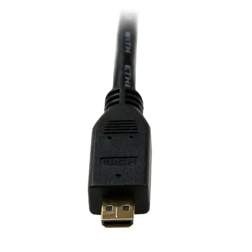 Cable de 1m Micro HDMI a HDMI con Ethernet - Vídeo de 4K a 30Hz - Cable Adaptador Conversor Micro HDMI Tipo D de alta velocidad a HDMI 1.4 - HDMI UHD - Macho a Macho - Imagen 5
