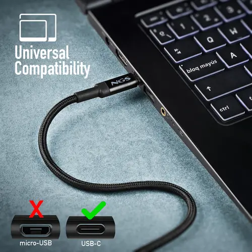 KNOT 65W-3 cable USB USB 2.0 3 m USB C Negro - Imagen 9