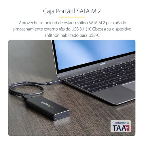 Caja Adaptador M.2 NGFF a USB 3.1 con Carcasa Protectora - Conversor NGFF a USB-C - Imagen 6