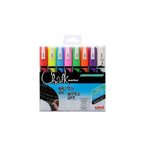 ChalkGlass Chalk marcador de tiza Azul, Verde, Naranja, Rosa, Roj..