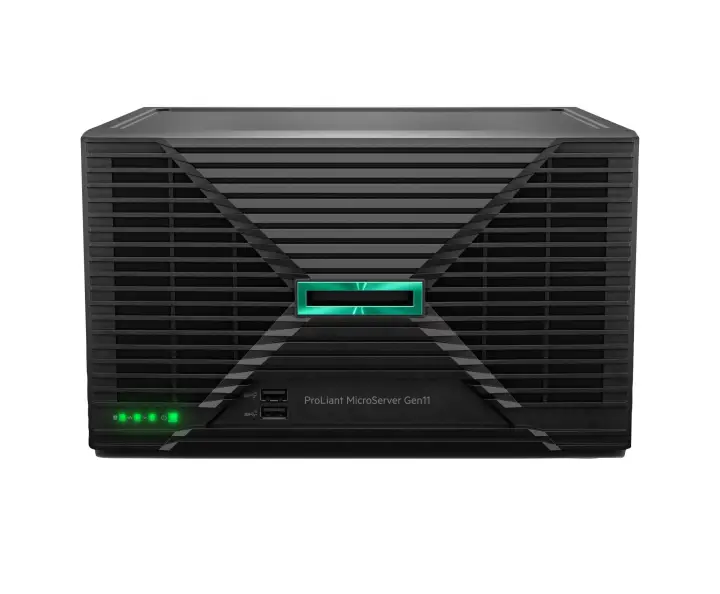ProLiant MicroServer Gen11 E-2414 2.6GHz 4-core 1P 16GB-U VROC 4LFF-NHP 180W External PS Server
