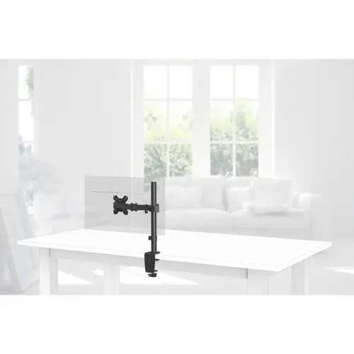 Soporte Monitor de 13" a 32" con 1 Brazo (VESA 75x75-100x100, Inclinación +45°/-45°, Giro 180°, hasta 10kg, Ajustable en Altura), Color Negro - Imagen 4