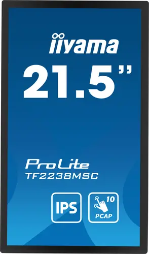 TF2238MSC-B1 pantalla de señalización Pizarra de caballete digital 55,9 cm (22") LED 600 cd / m² Full HD Negro Pantalla táctil - Imagen 2