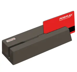 MR-2100 lector de tarjeta magnética Negro USB