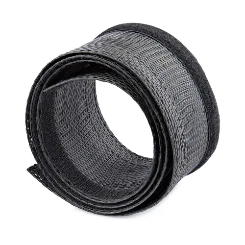 Manga de 3m de Gestión de Cableado, Conducto Pasacables Flexible de Cortar, 3cm de Dia. Manga Ocultacables de Poliéster para Administración de Cables, Negro - Imagen 1