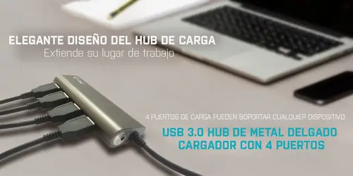 Metal Superspeed USB 3.0 4-Port Hub - Imagen 9