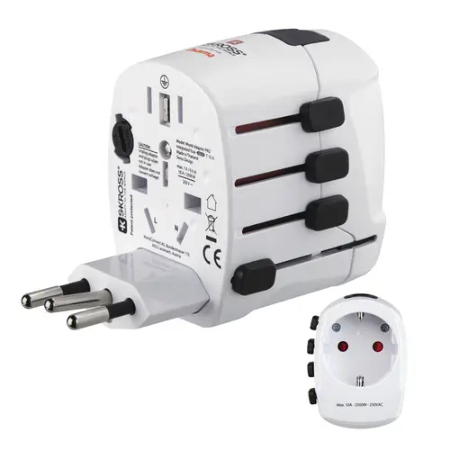 World Travel Pro adaptador de enchufe eléctrico Universal Blanco - Imagen 4
