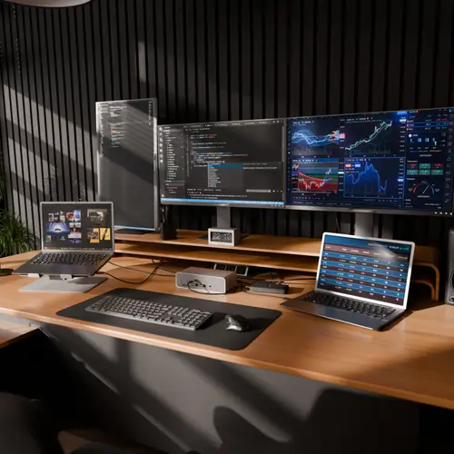 DOCK230EUZ base para portátil y replicador de puertos Alámbrico Thunderbolt 5 Plata - Imagen 2