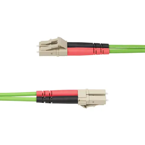 Cable de Fibra Óptica LC a LC (UPC) OM5 Multimodo 1m - Dúplex 50/125µm LOMMF Tipo Cremallera VCSEL 40G/100G - No Sensible a los Dobleces - Low Insertion Loss - LSZH - Imagen 3