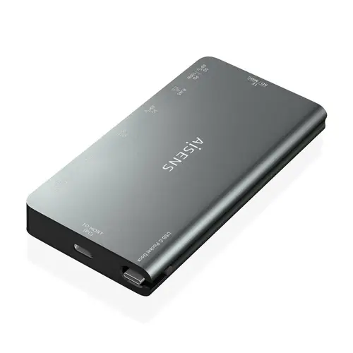 USB-C Dock 8 en 1, USB-C a 1xHDMI, 1xRJ45, 3xUSB-A, 1xUSB-C Datos+PD, 1xSD, 1xMicro SD, Gris, 10 cm - Imagen 2