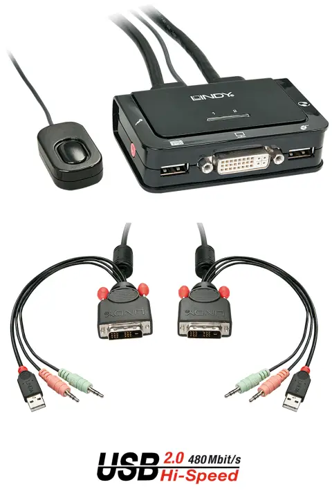 42341 interruptor KVM Negro