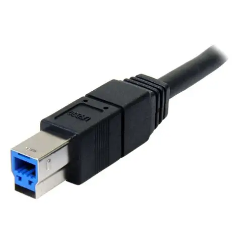 Cable USB 3.0 SuperSpeed Negro de 3 metros - A Macho a B Macho - Imagen 2