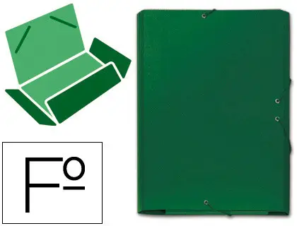CARPETA CARTON COMPACTO GOFRADO Nº 8.FOLIO GOMA SOLAPA VERDE MAR..
