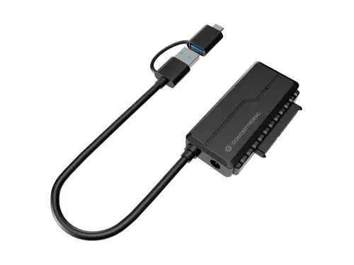 ABBY21B cambiador de género para cable USB Type-A SATA 22-pin Negro - Imagen 2