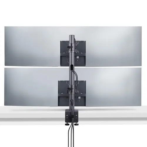 Soporte de Sobremesa para Dos Monitores Apilados Verticalmente de 49" 16:9 o 32:9 - Capacidad de Carga de 32kg - de Mordaza en C - Soporte VESA para 2 Monitores - TAA - Imagen 3