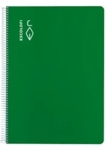 BLOCK ESCOLOFI A4 80h PT.2,5 70g VERDE - Pack de 5 unidades