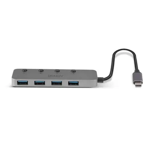 43383 hub de interfaz USB 3.2 Gen 1 (3.1 Gen 1) Type-C 5000 Mbit/s Gris - Imagen 3