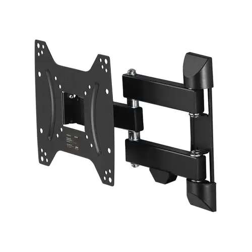 Soporte de Pared para televisores de 19 a 48", 2 brazos, Giratorio 180°, inclinable +5°/-12°, para televisores de hasta 20kg, VESA 200 x 200, Extensible, Color Negro - Imagen 7