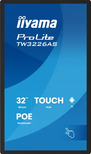 TW3226AS-B3P pantalla de señalización Diseño de quiosco 80 cm (31.5") LED Wifi 430 cd / m² Full HD Negro Pantalla táctil Procesador incorporado Android 24/7 - Imagen 4