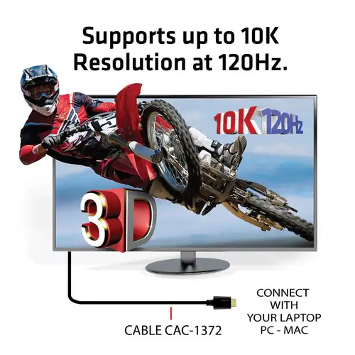 Ultra High Speed HDMI 4K120Hz, 8K60Hz Certified Cable 48Gbps M/M 2 m / 6.56 ft - Imagen 5