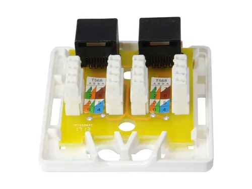 235214 caja de tomacorriente RJ-45 Blanco - Imagen 2