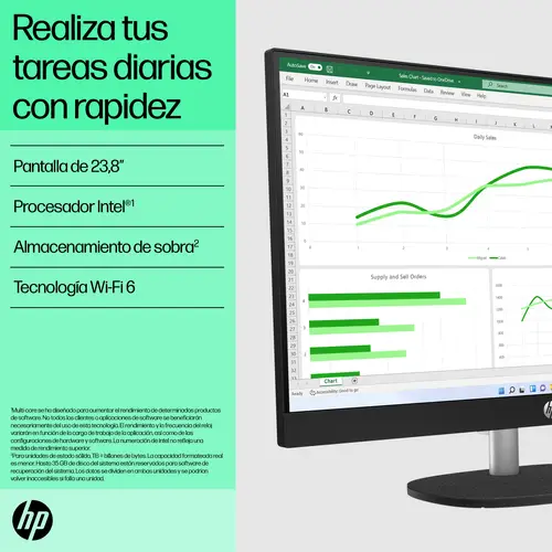 24-cr0093ns Intel® Core i3 i3-1315U 60,5 cm (23.8") 1920 x 1080 Pixeles Pantalla táctil PC todo en uno 16 GB DDR4-SDRAM 512 GB SSD Windows 11 Home Wi-Fi 6 (802.11ax) Negro - Imagen 4