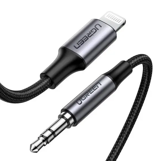 70509 cable de teléfono móvil Plata 1 m 3,5mm Lightning