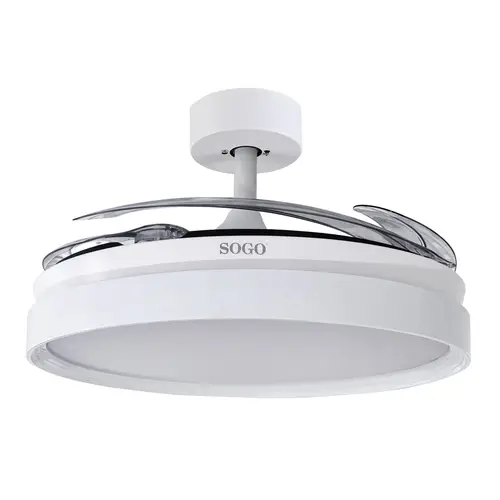 Ventilador de Techo Con Aspas Retractiles 30W Blanco - Imagen 1